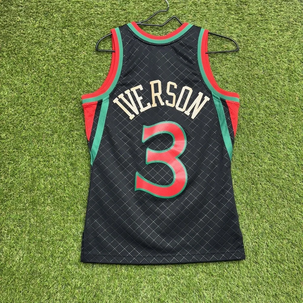 Philadelphia 76ers Jersey Mens XS NBA Basketball Allen Iverson 3 Mitchell Ness